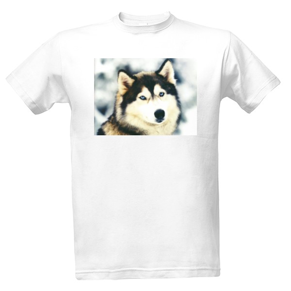 Tričko s potiskem Siberian husky
